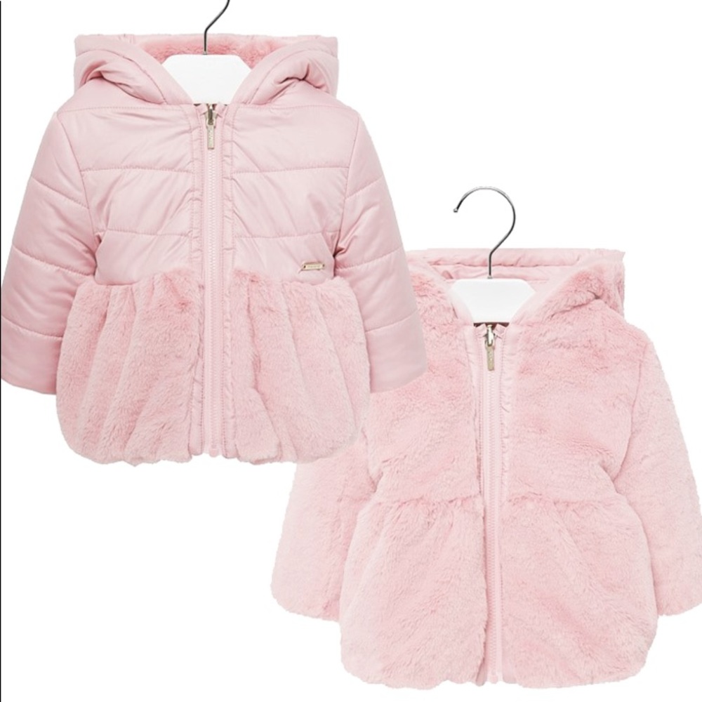 Mayoral Reversable fur coat